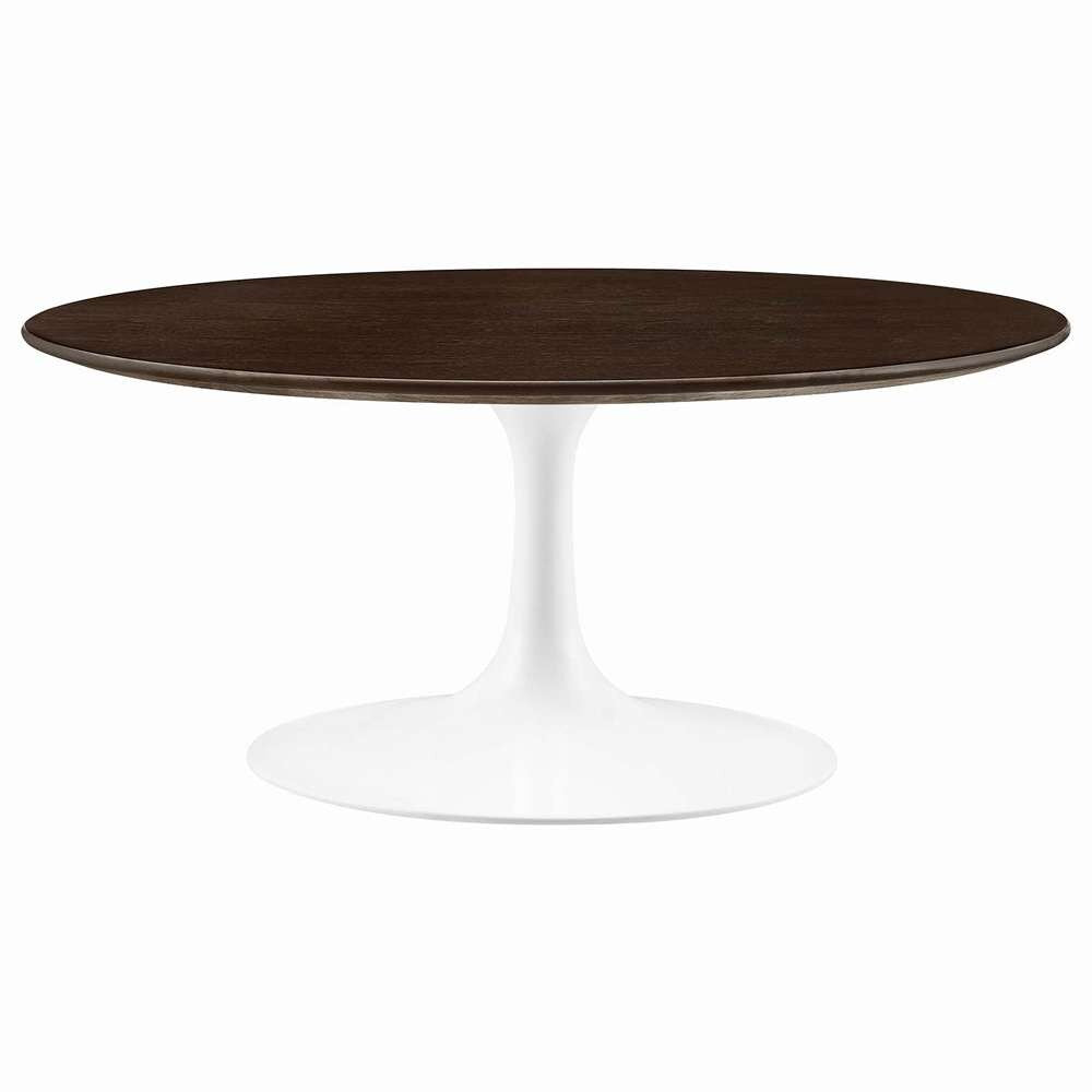 Modway - Lippa 36in Round Wood Grain Coffee Table in White Cherry Walnut - EEI-5187-WHI-CHE veiw 2
