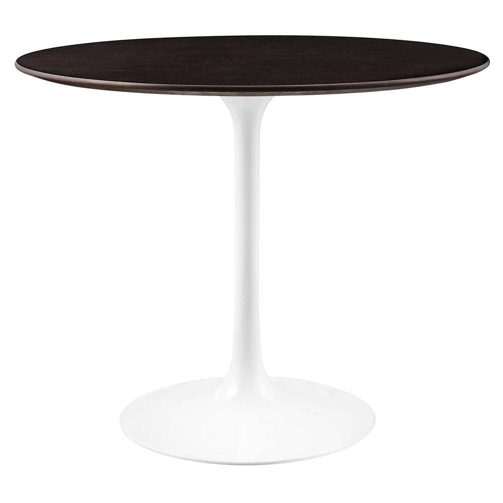 Modway - Lippa 36in Round Wood Grain Dining Table in White Cherry Walnut - EEI-5157-WHI-CHE veiw 1