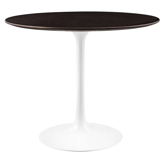 Modway - Lippa 36in Round Wood Grain Dining Table in White Cherry Walnut - EEI-5157-WHI-CHE veiw 1