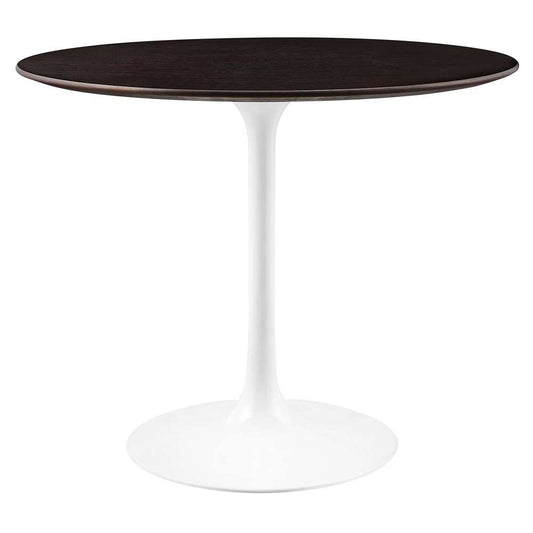 Modway - Lippa 36in Round Wood Grain Dining Table in White Cherry Walnut - EEI-5157-WHI-CHE veiw 2