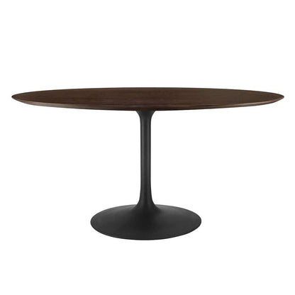 Modway - Lippa 60in Oval Wood Grain Dining Table in Black Cherry Walnut - EEI-4887-BLK-CHE veiw 1