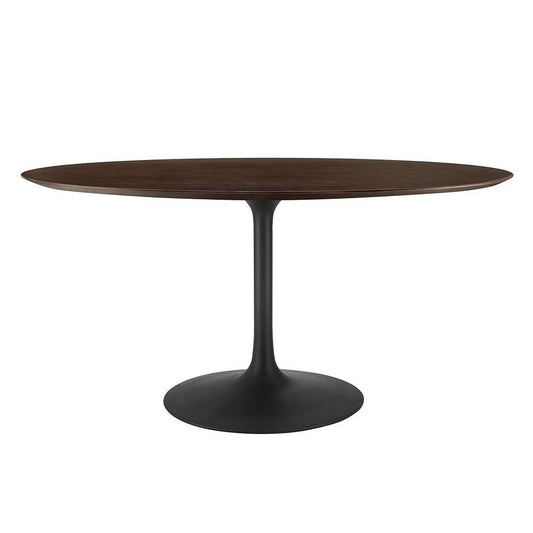 Modway - Lippa 60in Oval Wood Grain Dining Table in Black Cherry Walnut - EEI-4887-BLK-CHE veiw 1