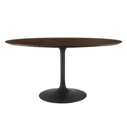 Modway - Lippa 60in Oval Wood Grain Dining Table in Black Cherry Walnut - EEI-4887-BLK-CHE veiw 2