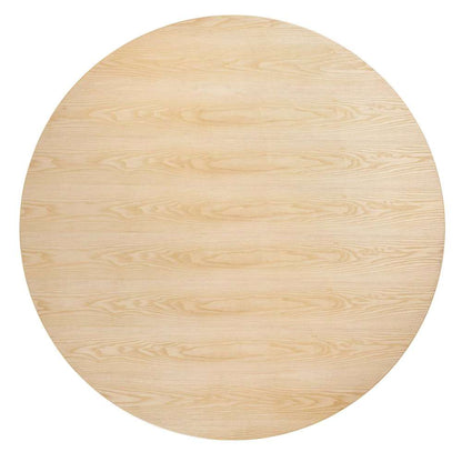 Modway - Lippa 60in Round Wood Grain Dining Table in Black Natural - EEI-4873-BLK-NAT veiw 3