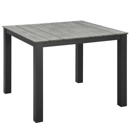 Modway - Maine 40in Outdoor Patio Dining Table - EEI-1507-BRN-GRY veiw 1