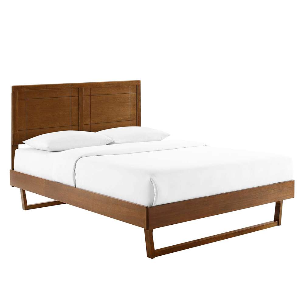 Modway - Marlee Twin Wood Platform Bed With Angular Frame - MOD-6627-WAL veiw 1