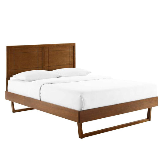 Modway - Marlee Twin Wood Platform Bed With Angular Frame - MOD-6627-WAL veiw 2