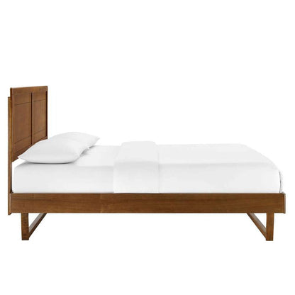 Modway - Marlee Twin Wood Platform Bed With Angular Frame - MOD-6627-WAL veiw 4