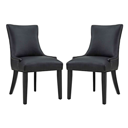 Modway - Marquis Dining Chair Faux Leather (Set of 2) - EEI-3498-BLK veiw 1