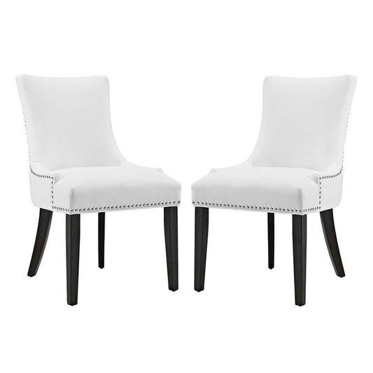 Modway - Marquis Dining Chair Faux Leather (Set of 2) - EEI-3498-WHI veiw 1