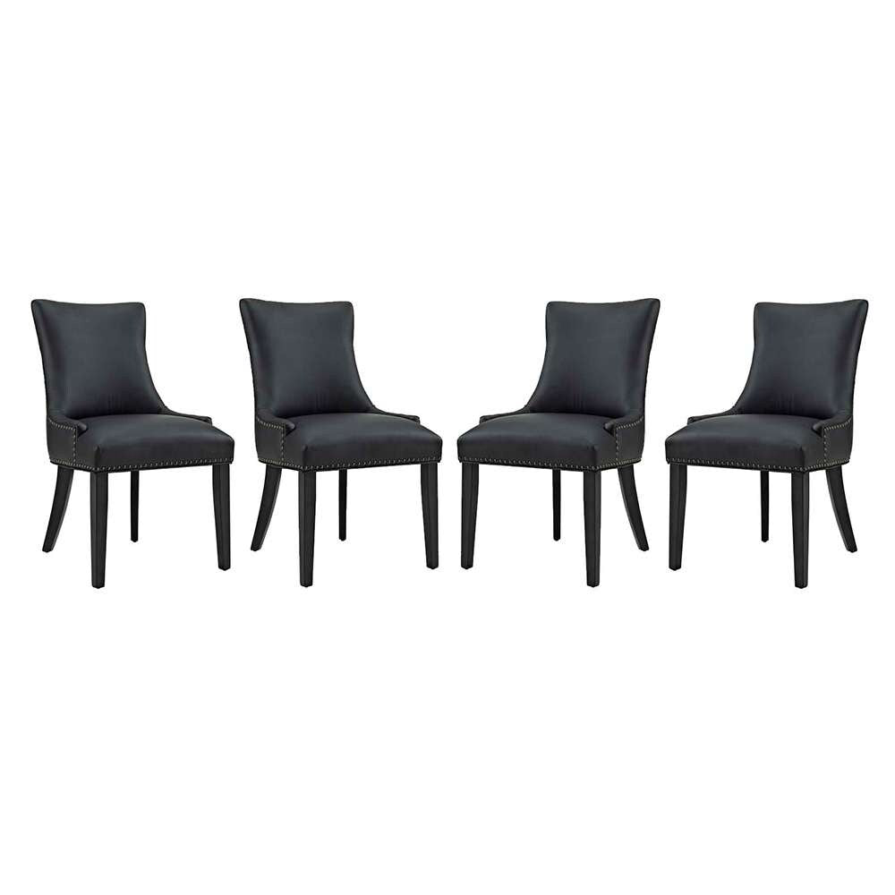 Modway - Marquis Dining Chair Faux Leather (Set of 4) - EEI-3499-BLK veiw 1