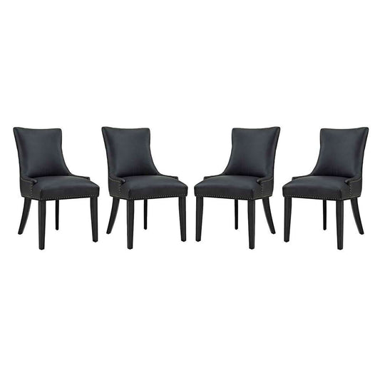 Modway - Marquis Dining Chair Faux Leather (Set of 4) - EEI-3499-BLK veiw 1