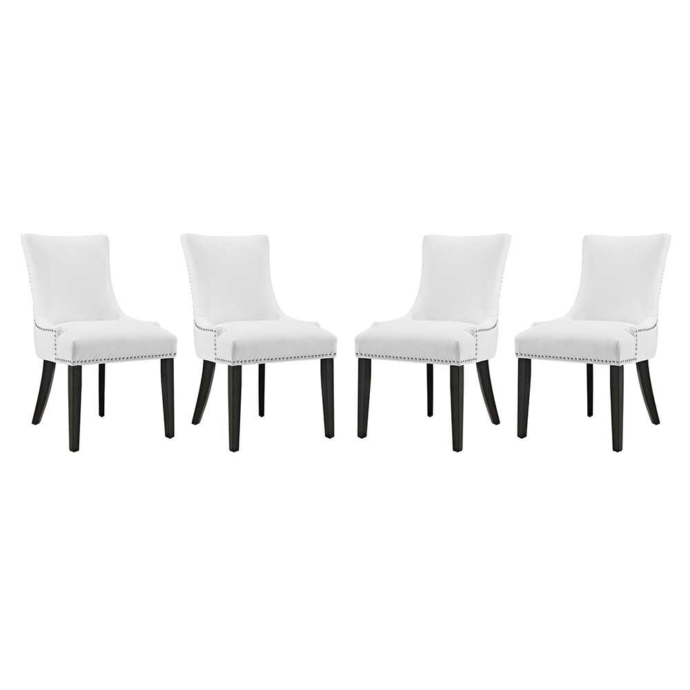 Modway - Marquis Dining Chair Faux Leather (Set of 4) - EEI-3499-WHI veiw 1
