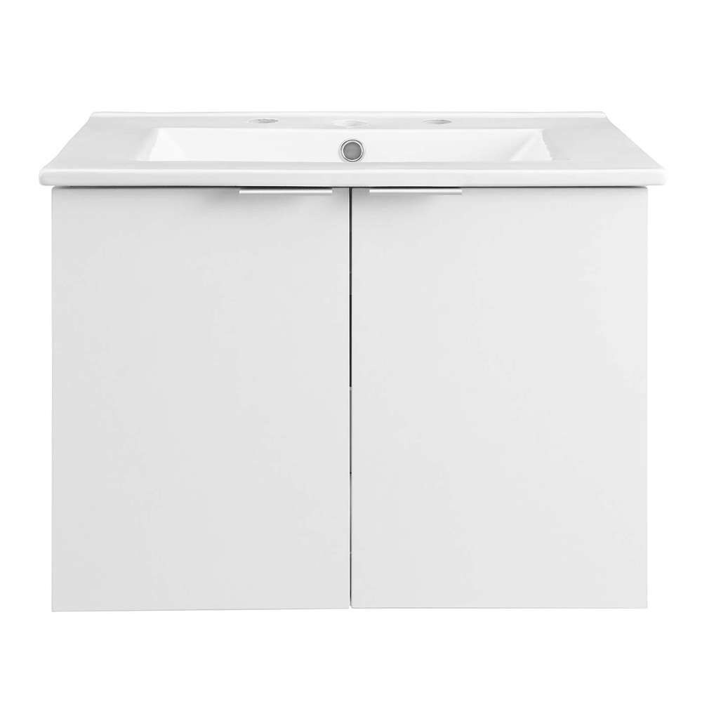 Modway - Maybelle 24in Wall-Mount Bathroom Vanity - EEI-5379-WHI-WHI veiw 3