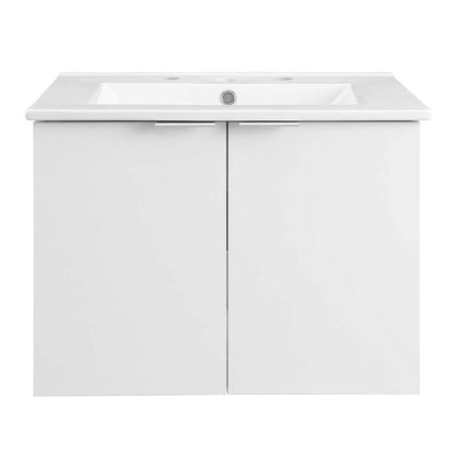 Modway - Maybelle 24in Wall-Mount Bathroom Vanity - EEI-5379-WHI-WHI veiw 3