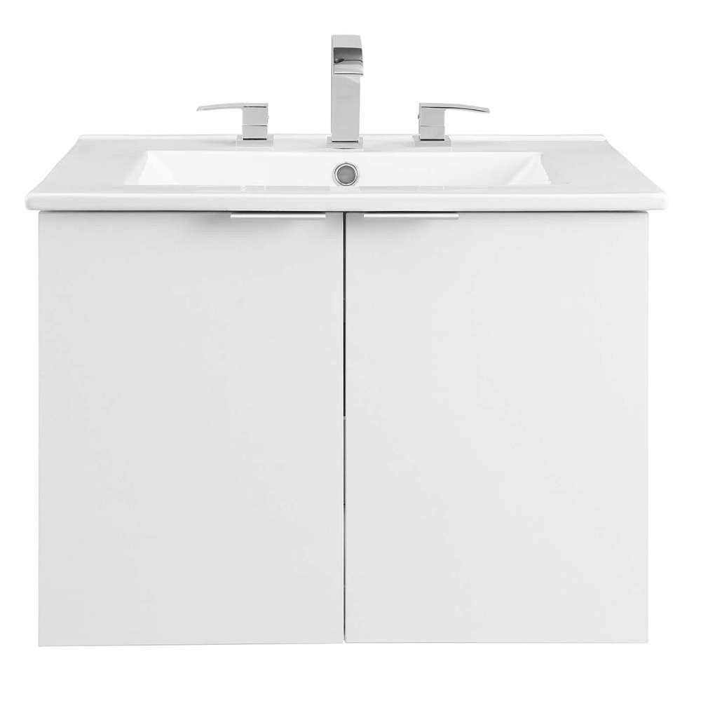 Modway - Maybelle 24in Wall-Mount Bathroom Vanity - EEI-5379-WHI-WHI veiw 4