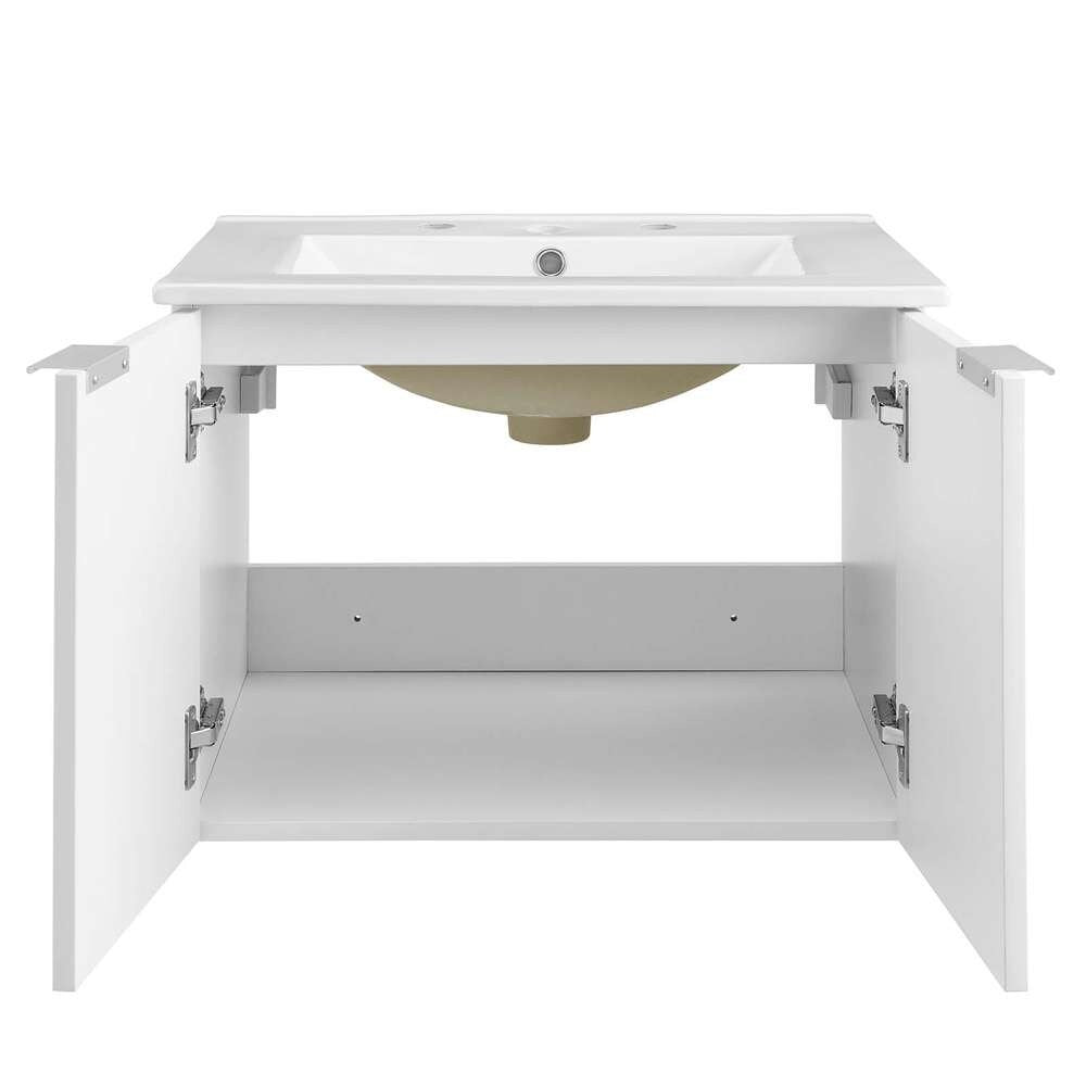 Modway - Maybelle 24in Wall-Mount Bathroom Vanity - EEI-5379-WHI-WHI veiw 5