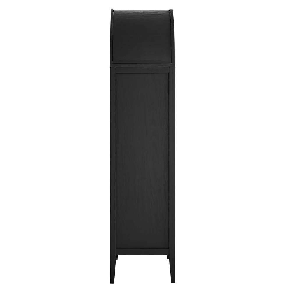 Modway - Nolan Tall Storage Display Cabinet - EEI-6639-BLK-OAK veiw 3