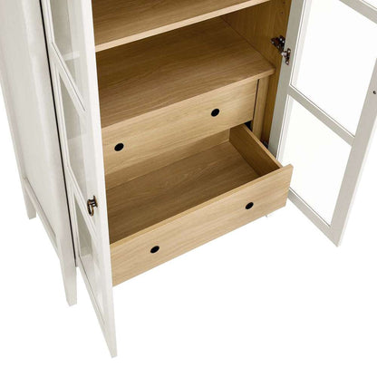 Modway - Nolan Tall Storage Display Cabinet - EEI-6639-WHI-OAK veiw 6