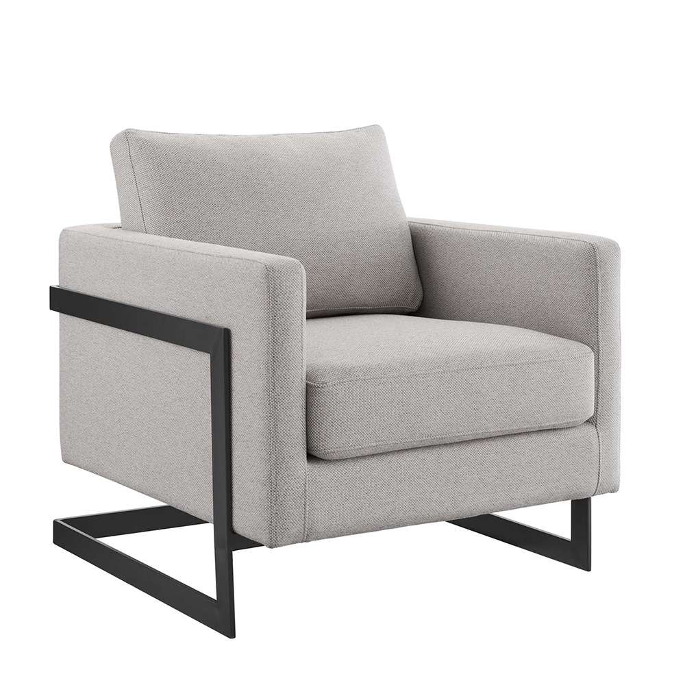 Modway - Posse Upholstered Fabric Accent Chair - EEI-4391-BLK-CAM veiw 1