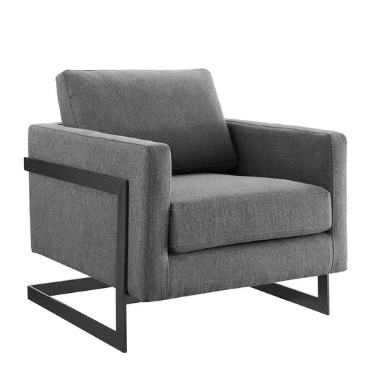 Modway - Posse Upholstered Fabric Accent Chair - EEI-4391-BLK-CHA veiw 1