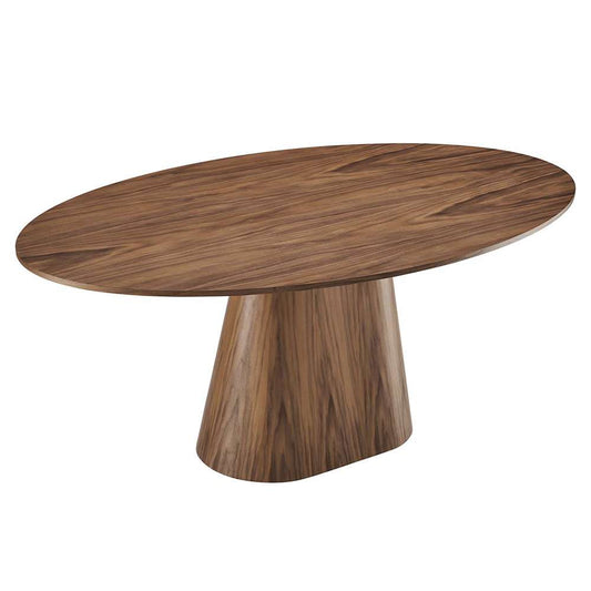 Modway - Provision 75in Oval Dining Table - EEI-6066-WAL-SET veiw 1