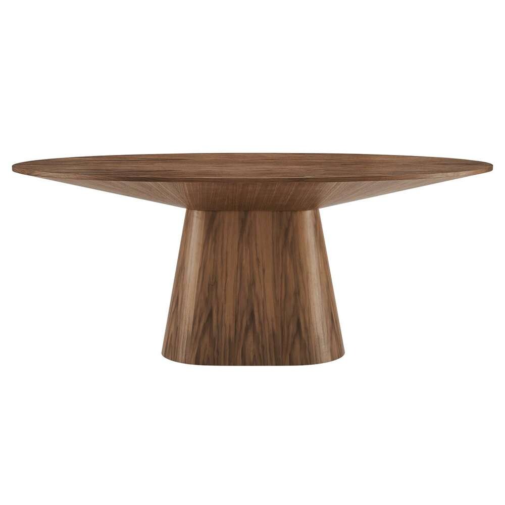 Modway - Provision 75in Oval Dining Table - EEI-6066-WAL-SET veiw 5