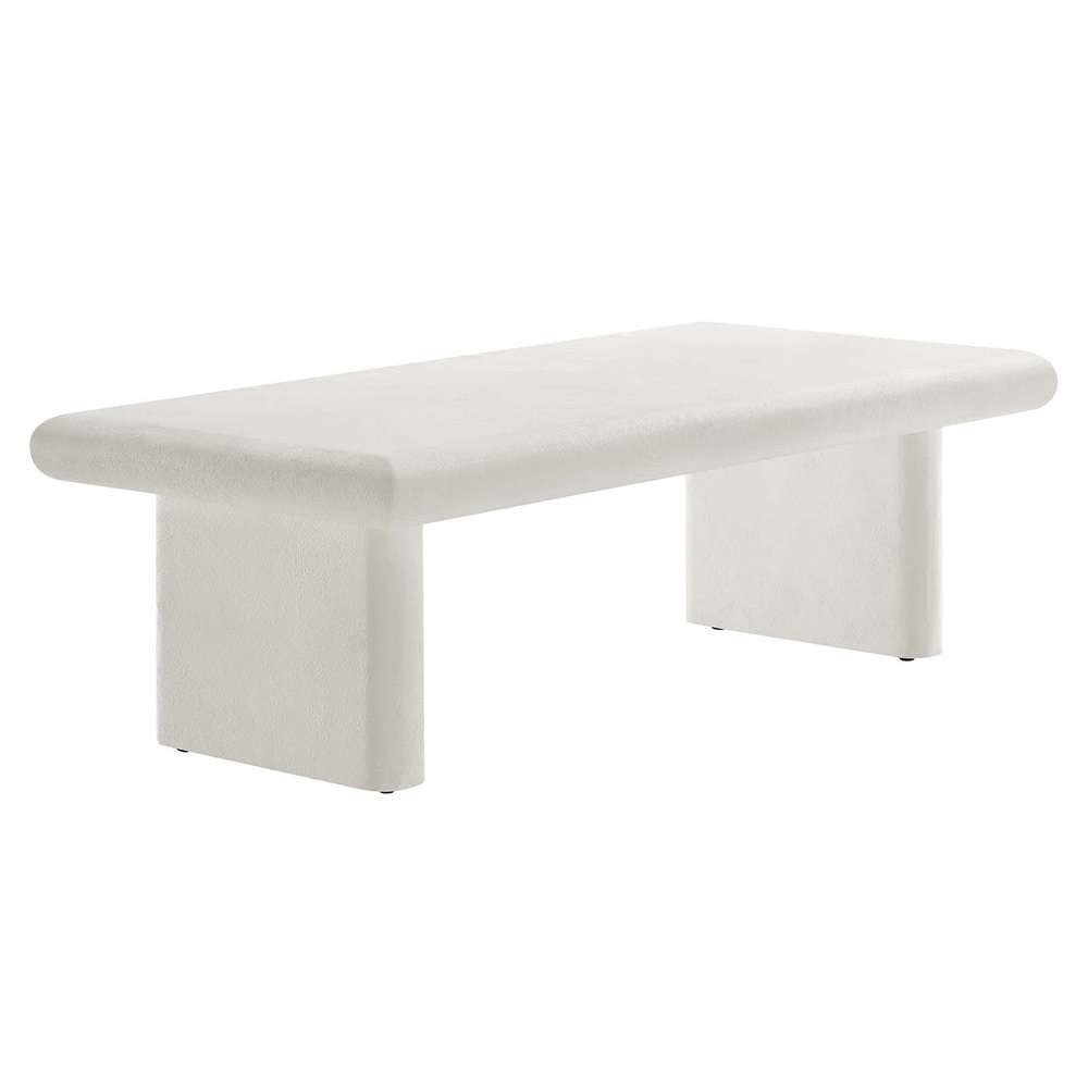 Modway - Relic Concrete Textured Coffee Table - EEI-6578-WHI veiw 2