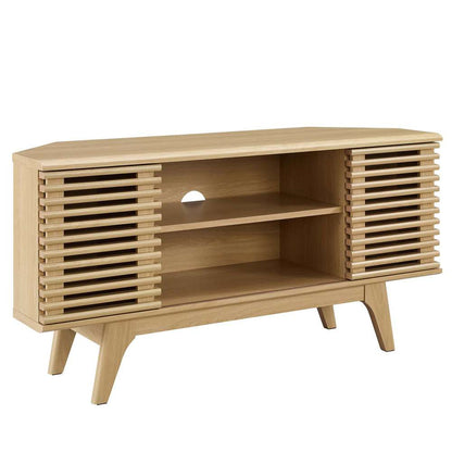Modway - Render 46in Corner TV Stand - EEI-6157-OAK veiw 2