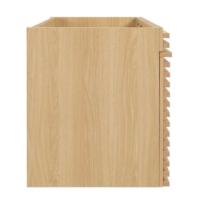 Modway - Render 48in Single Sink Compatible (Not Included) Bathroom Vanity Cabinet - EEI-5866-OAK veiw 3