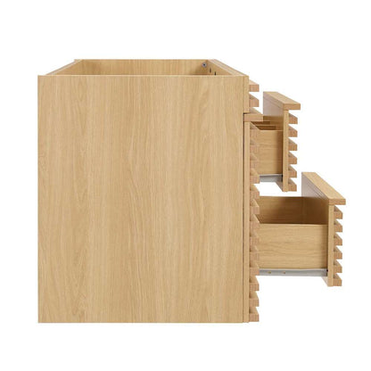 Modway - Render 48in Single Sink Compatible (Not Included) Bathroom Vanity Cabinet - EEI-5866-OAK veiw 4