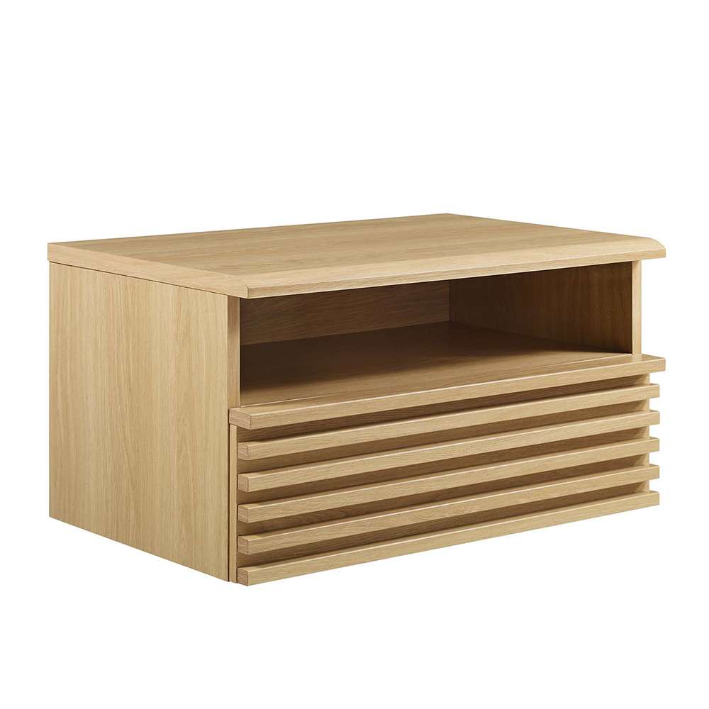 Modway - Render Wall-Mount Nightstand - MOD-7058-OAK veiw 1