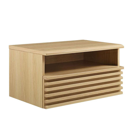 Modway - Render Wall-Mount Nightstand - MOD-7058-OAK veiw 1