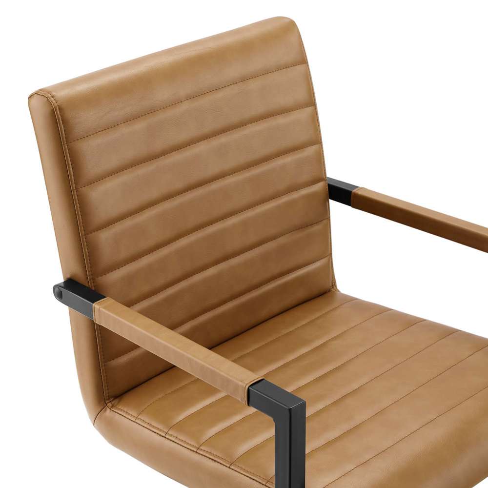 Modway - Savoy Vegan Leather Dining Chairs - (Set of 2) - EEI-4522-TAN veiw 4