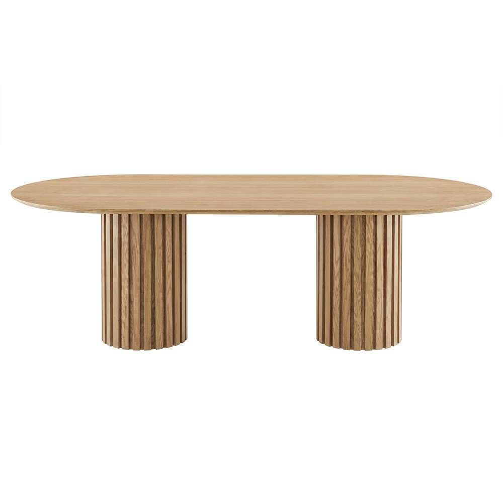 Modway - Senja 95in Oval Dining Table - EEI-6065-OAK-SET veiw 5