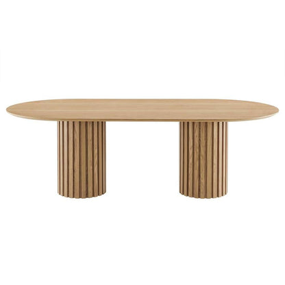 Modway - Senja 95in Oval Dining Table - EEI-6065-OAK-SET veiw 5