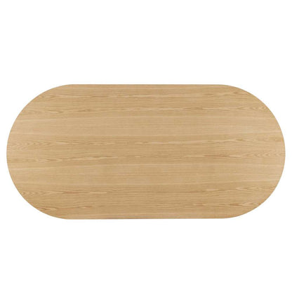 Modway - Senja 95in Oval Dining Table - EEI-6065-OAK-SET veiw 6
