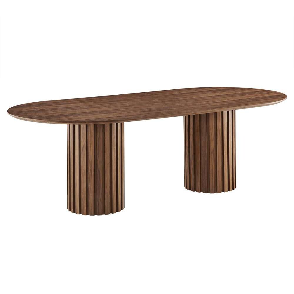 Modway - Senja 95in Oval Dining Table - EEI-6065-WAL-SET veiw 3
