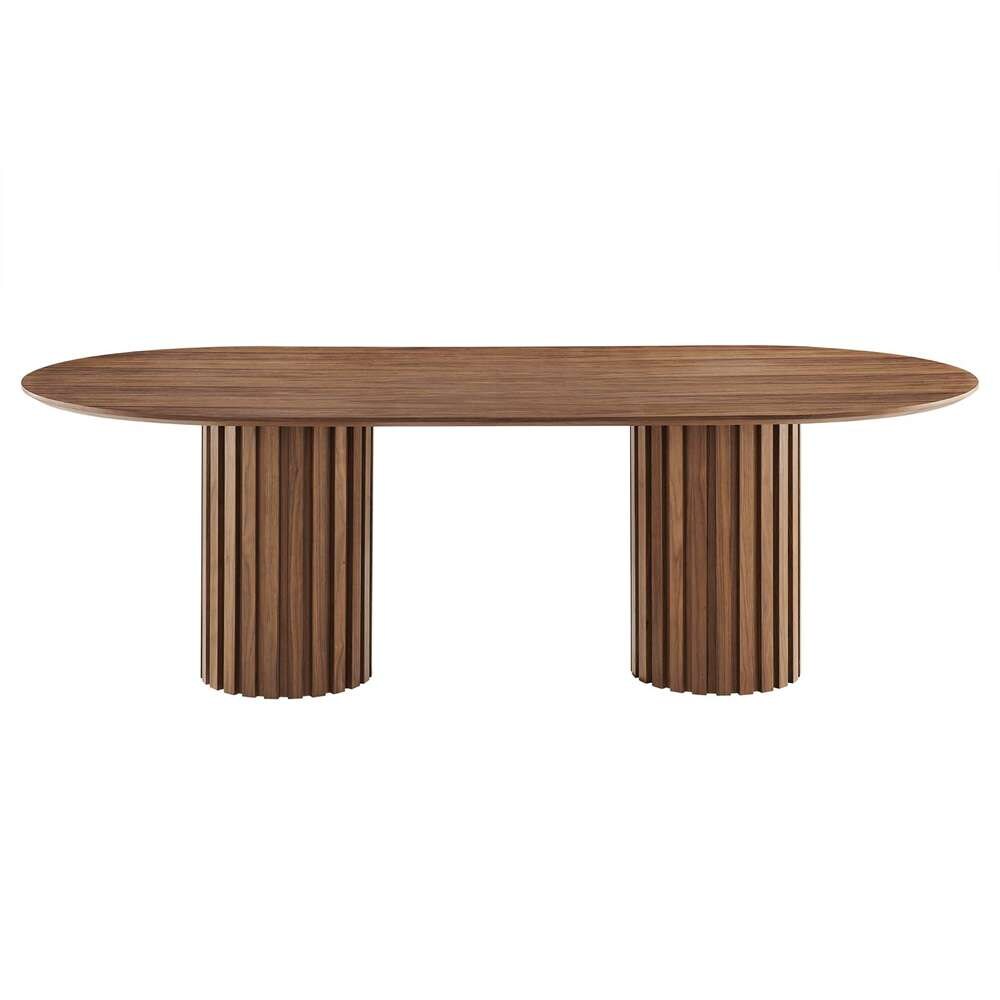 Modway - Senja 95in Oval Dining Table - EEI-6065-WAL-SET veiw 4