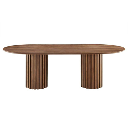 Modway - Senja 95in Oval Dining Table - EEI-6065-WAL-SET veiw 4