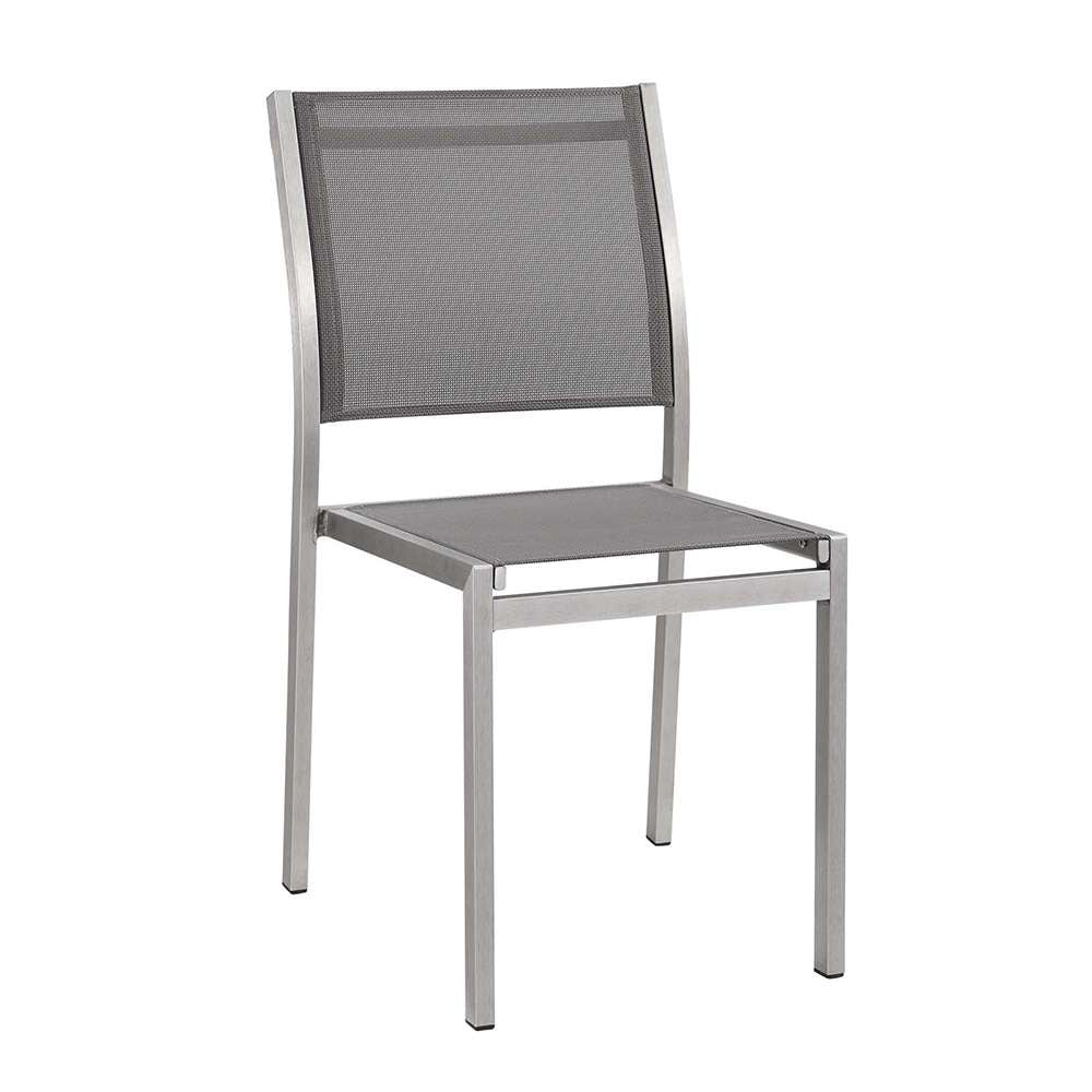 Modway - Shore Outdoor Patio Aluminum Side Chair - EEI-2259-SLV-GRY veiw 1