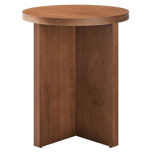 Modway - Silas Round Mango Wood Side Table - EEI-6579-WAL veiw 1