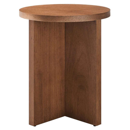 Modway - Silas Round Mango Wood Side Table - EEI-6579-WAL veiw 2