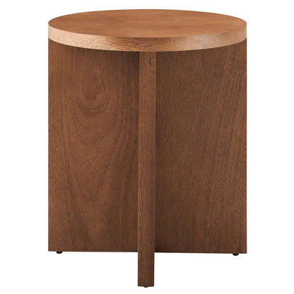 Modway - Silas Round Mango Wood Side Table - EEI-6579-WAL veiw 3