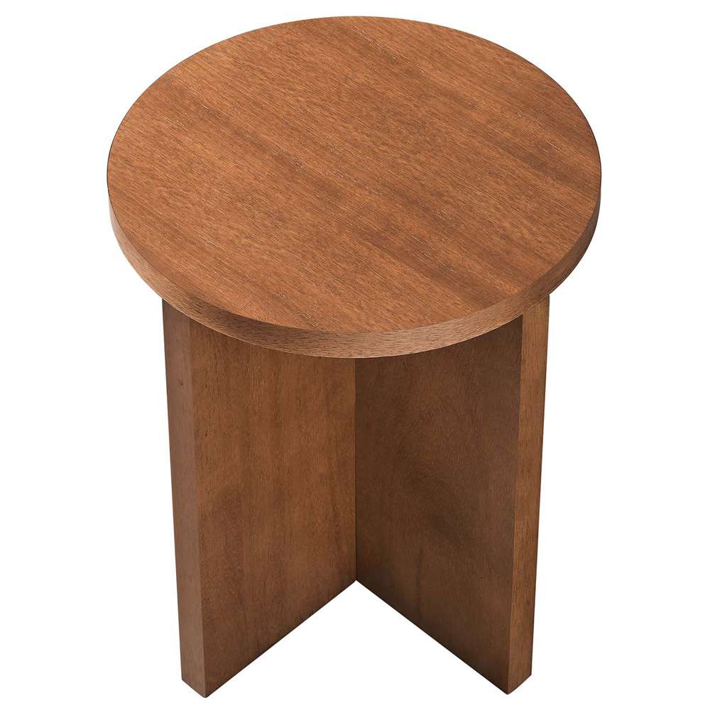Modway - Silas Round Mango Wood Side Table - EEI-6579-WAL veiw 4