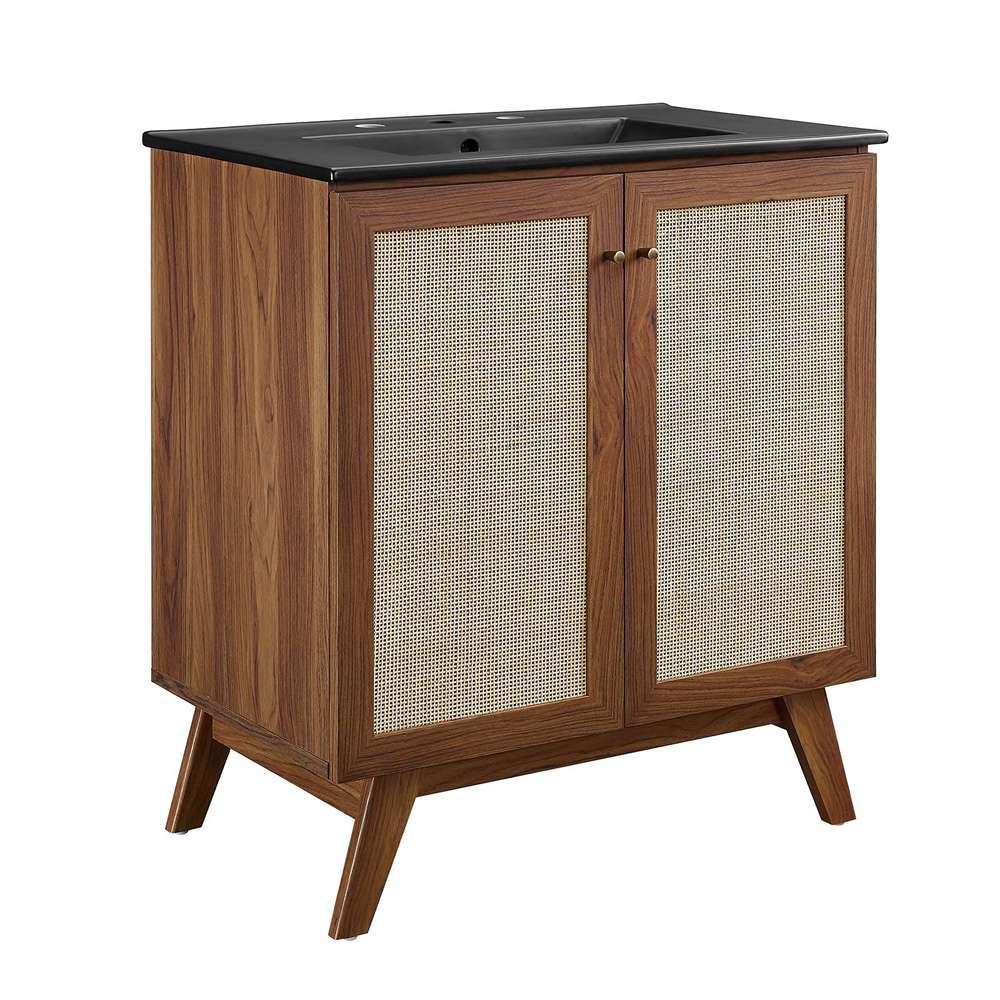 Modway - Soma 30in Bathroom Vanity - EEI-6716-WAL-BLK veiw 2