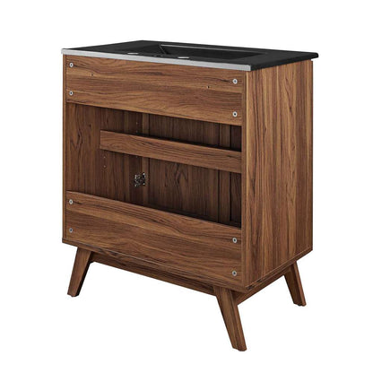 Modway - Soma 30in Bathroom Vanity - EEI-6716-WAL-BLK veiw 4