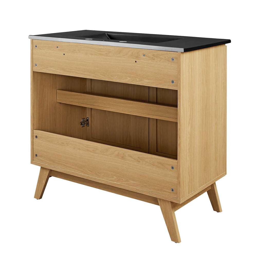 Modway - Soma 36in Bathroom Vanity - EEI-6718-OAK-BLK veiw 4