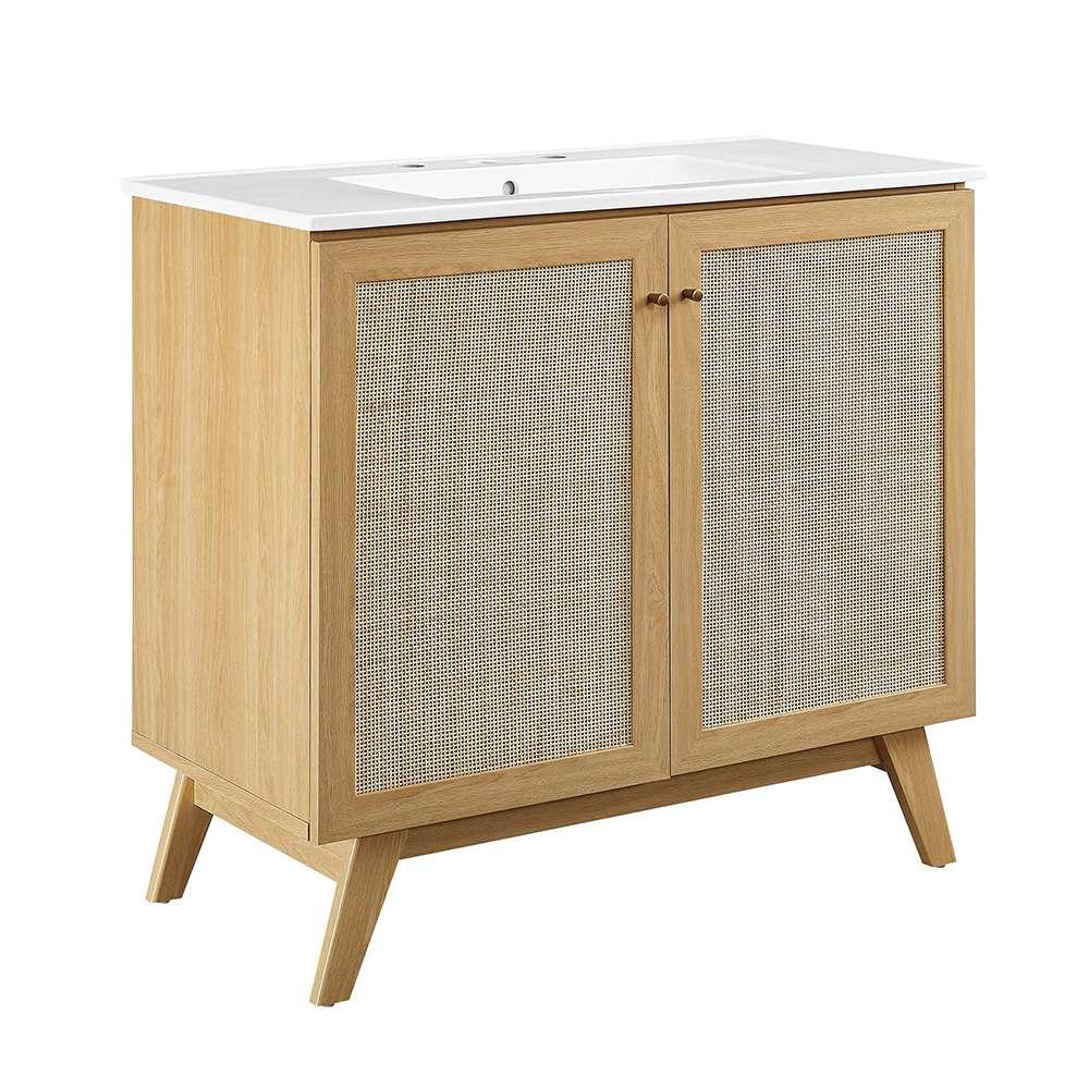 Modway - Soma 36in Bathroom Vanity - EEI-6717-OAK-WHI veiw 1