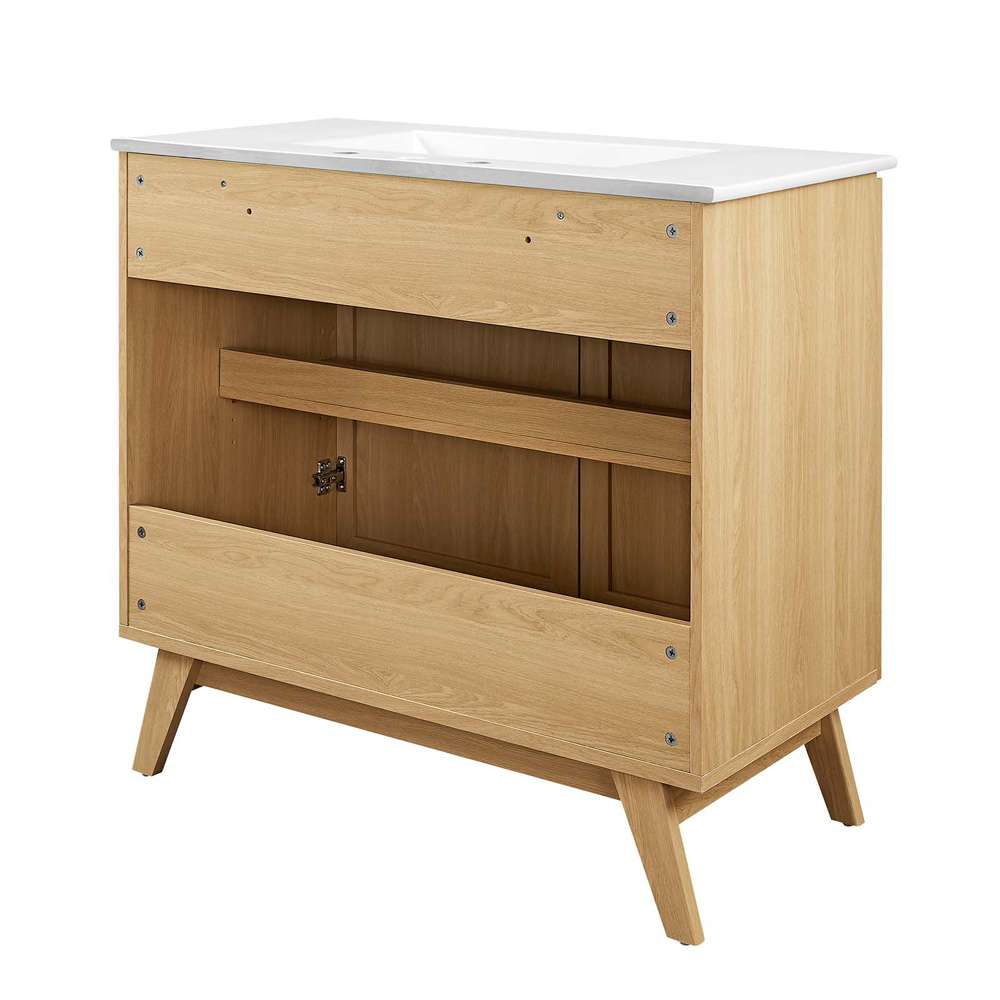 Modway - Soma 36in Bathroom Vanity - EEI-6717-OAK-WHI veiw 4